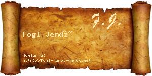 Fogl Jenő névjegykártya